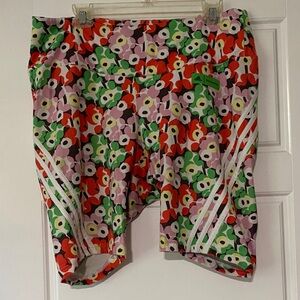 Adidas Marimekko Multicolor Floral Cycling-Activewear Shorts